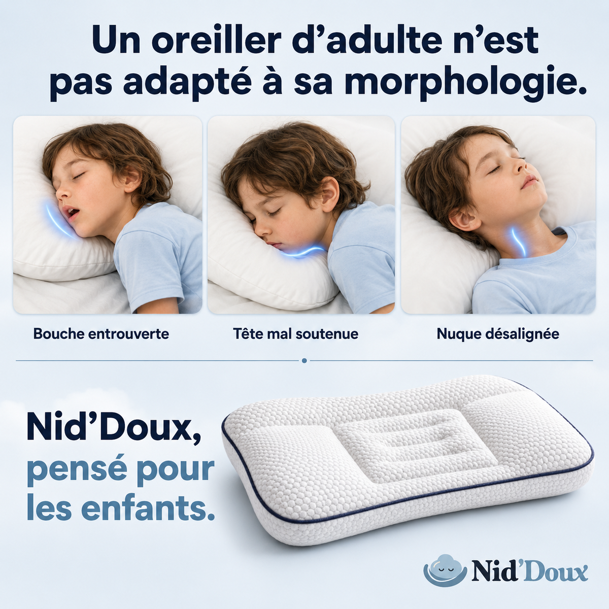 Coussin Ergonomique Nid'Doux